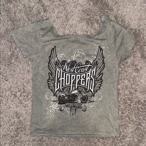 West Coast Choppers Women's Short Sleeve Tee - Grey Graphic